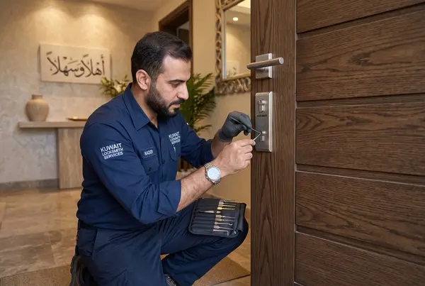 فني فتح ابواب بالكويت يفتح قفل باب خشب