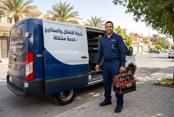 سيارة خدمات نجار فتح اقفال مبارك الكبير المتنقلة مع فني محترف